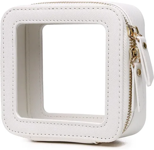 Miniatura 53 de Pinkmik Pequeña bolsa de maquillaje, mini estuche transparente para maquillaje y neceser con cremallera, organizador de bolsos para mujer