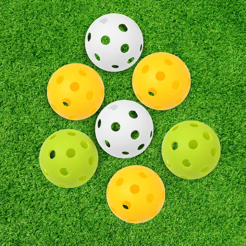 Miniatura 5 de Pelotas de golf de plástico [antigrietas] Pelotas de golf de entrenamiento suaves de 1.654 in para práctica de columpio, pelotas de golf para patio