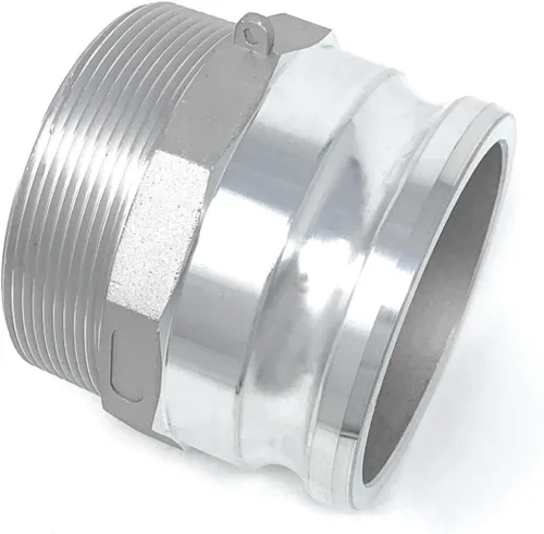 Miniatura 3 de Gloxco Tipo F de aluminio leva y ranura de montaje, adaptador Camlock macho de 4" x 4" NPT macho (CAM-40-F-AL)