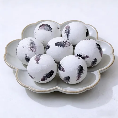Miniatura 9 de Orbes decorativos para cuencos y jarrones, patrón circular, bolas redondas de resina de 4 pulgadas, juego de 3, centro de mesa de café para sala
