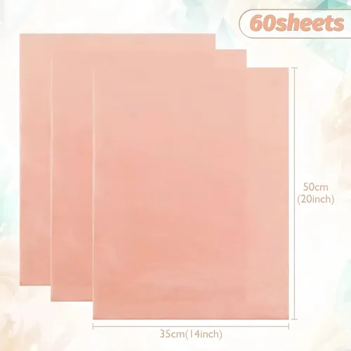 Miniatura 2 de Naler 60 hojas de papel de seda de oro rosa para bolsas de regalo, 14 x 20 pulgadas, papel de regalo de oro rosa a granel para bodas, cumpleaños