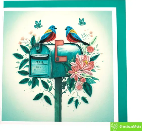 Miniatura 2 de Entrega de la Naturaleza, Tarjeta de Filigrana 3D - Arte Único Dedicado Hecho a Mano, Tarjeta de Felicitación de Diseño para Cumpleaños, Día de San