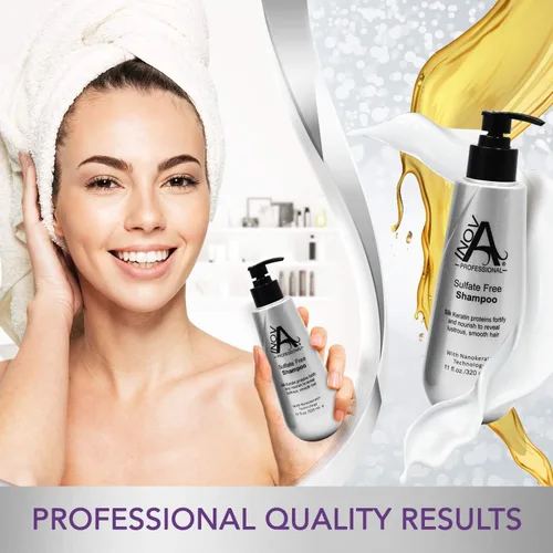 Miniatura 2 de Inova Professional Silk Keratin Smooth Protection Champú sin sulfatos (3.4 onzas), blanco