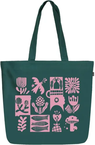 Miniatura 39 de Ecoright Bolsa de lona estética para mujer, bolsa grande con cremallera y bolsillo, bolsa de mano para mujer, para yoga, trabajo, playa