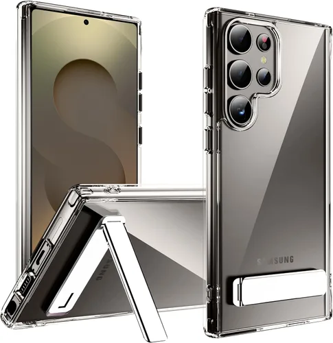 Miniatura 10 de CEDO - Funda con soporte para Samsung Galaxy S22 Ultra, ajustable en 3 direcciones con soporte de metal, parachoques a prueba de golpes de grado