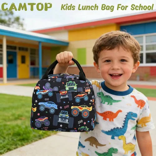 Miniatura 2 de CAMTOP Bolsa de almuerzo para niños, bonita lonchera aislada para niños y niñas, loncheras a prueba de fugas para la escuela