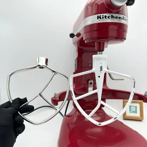 Miniatura 6 de Batidor plano de repuesto para batidoras KitchenAid de 5 más/6 cuartos con soporte de elevación de tazón/Accesorios de paleta de acero inoxidable