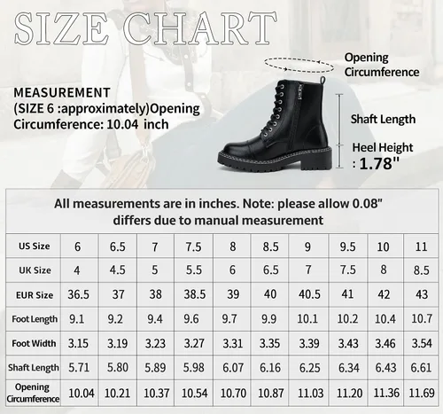 Miniatura 3 de Vepose Botines de combate de moda 9629 para mujer, botines con cordones y cremallera