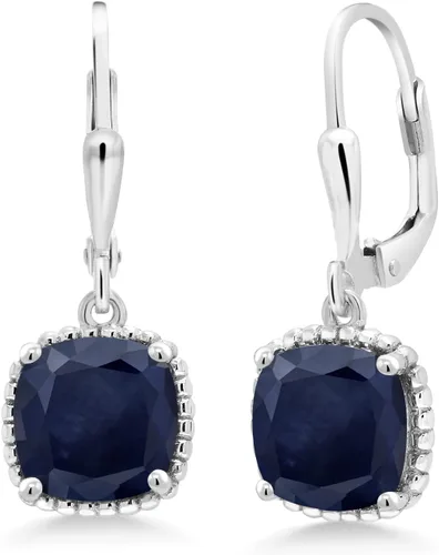 Miniatura 43 de Gem Stone King Aretes colgantes de plata de ley 925 de 0.315 pulgadas para mujer