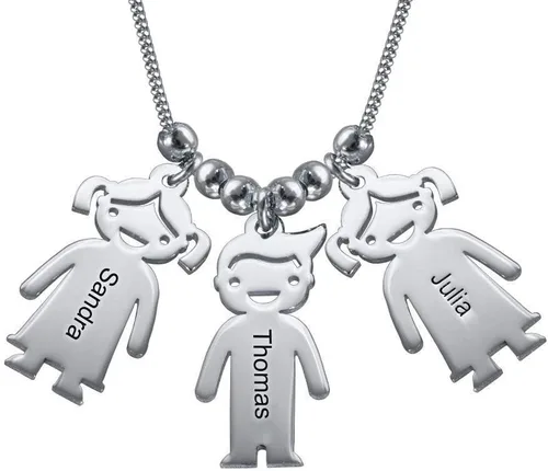 Miniatura 8 de Collar con colgante de amuleto grabado hecho a mano para niño o niña - Amuletos personalizados hechos a medida para niños - Regalo de joyería