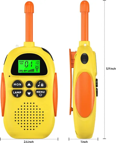 Miniatura 3 de HPROMOT Walkie Talkies para niños recargables, juguetes para niños de 3 a 12 años, niños y niñas, paquete de 2 unidades de radios de dos vías