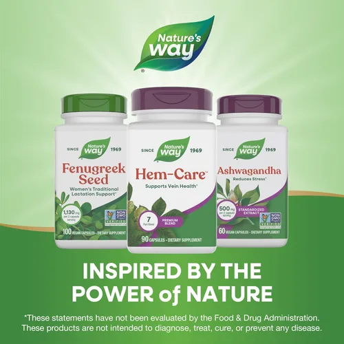 Miniatura 7 de Nature's Way Premium Hem-Care - Mezcla única para la salud de las venas*, con vitaminas C y E, colina, calcio, fósforo, extracto de castaño