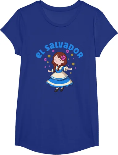 Miniatura 22 de Camiseta de mujer hispana con bandera salvadoreña de El Salvador Orgullosa, Negro