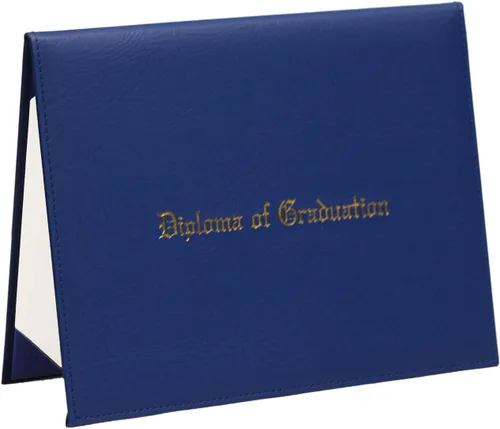 Miniatura 18 de Funda impresa para diploma de 8.5 x 11 pulgadas, cubierta acolchada de cuero sintético, soporte para documentos de graduación, tamaño carta