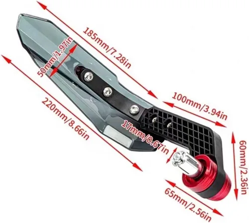 Miniatura 4 de Para Kawasaki Z900 Z900RS Z1000 /SX Z750 Z400 ER6N ER6F Guardamanos Protector de mano Protector de parabrisas Protector de motocicleta