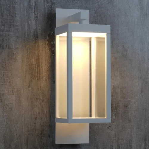 Aplique de pared para exteriores, faroles de pared impermeables exteriores, moderna lámpara exterior negra con pantalla de vidrio transparente,