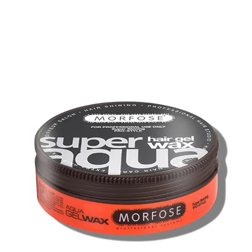 Morfose Super Aqua - Cera de gel para el cabello con fuerte sujeción flexible de 4, durante todo el día, cera para el cabello para mujeres y