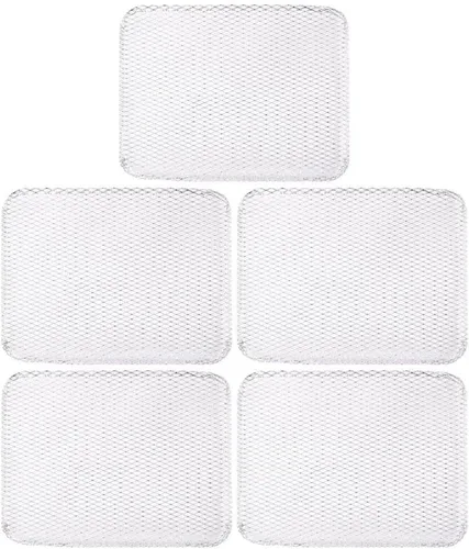 Kichvoe 5 alfombrillas de malla de aluminio de grado alimenticio antiadherentes para cocinar al aire libre, versátiles alfombrillas desechables para