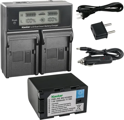 Miniatura 8 de Kastar Cargador rápido dual LCD AC compatible con batería JVC BN-VC264G BN-VC296G, JVC AA-VC20 AA-VC20E AA-VC20U, videocámara JVC GY-HC500 Series