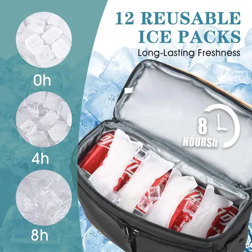 Miniatura 2 de Scothen Mochila Enfriadora con Doble Cubierta y 12 Paquetes de Hielo - Mantiene 36 Latas Frías por Hasta 24 Horas - Mochila Enfriadora Aislada