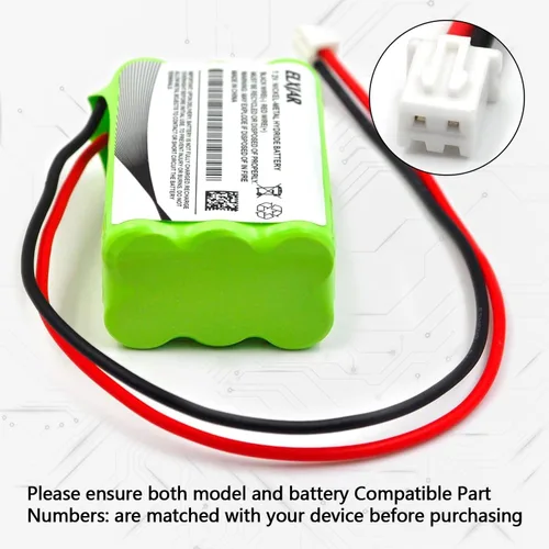 Miniatura 4 de Paquete de 2 baterías de repuesto para iluminación de emergencia/salida NI-MH de 7.2 V AAA 700 mAh para ANIC0191, ITI 34-051, Sanyo 6HRAAAU, ADT