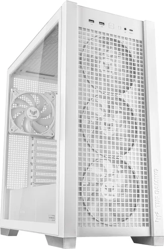 Miniatura 16 de Chasis para PC ASUS TUF Gaming GT302 ARGB Edición Blanca ATX de Torre Media Cuatro ventiladores ARGB de 140x28mm para flujo de aire y presión