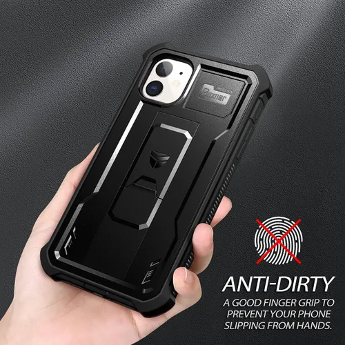 Miniatura 2 de Dexnor Funda para iPhone 11, [Protector de pantalla y soporte integrados] Protección de grado militar resistente a prueba de golpes, 6.1 pulgadas