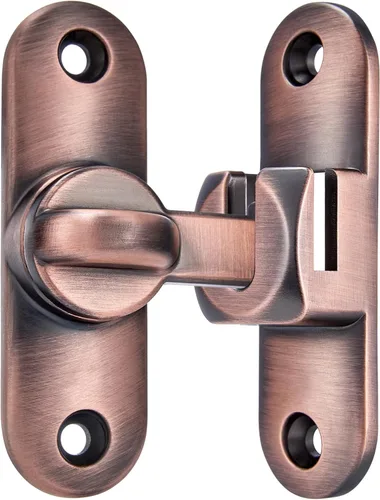 Miniatura 7 de INIRET Paquete de 2 pestillos para puerta de granero, cerradura de puerta de 90/180 grados, herrajes para puerta abatible