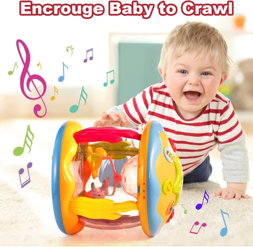Miniatura 5 de Juguetes para bebés de 6 a 12 meses, proyector de océano para bebés, juguetes luminosos musicales para tiempo de barriga, juguetes para bebés de 3 a