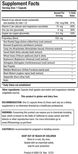 Miniatura 2 de BIOTICS RESEARCH UltraVir-X - El mejor suplemento de apoyo inmunológico, vitamina C, zinc, hongo Maitake, astrágalo, alto contenido de flavonoides