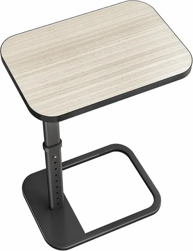 Miniatura 18 de Kitstorack Mesa de bandeja de TV mejorada con bloqueo de panel, altura ajustable y diseño abatible de 90°, mesa lateral auxiliar para brazo de sofá