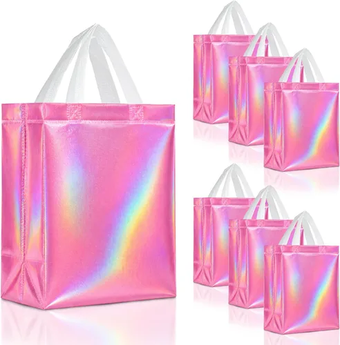 Miniatura 74 de Nush Nush Bolsas de regalo de color azul aguamarina de gran tamaño – Juego de 30 bolsas de regalo azul claro brillante con asas a granel – Bolsa