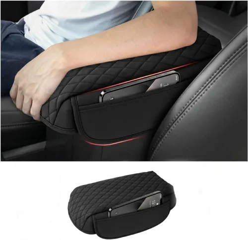 Miniatura 19 de FIILINES Funda de consola central para Toyota 4Runner 2010-2024, funda para reposabrazos, cojín de 4 accesorios, funda para reposabrazos