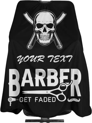 Miniatura 20 de Capa de barbero impermeable personalizada, Capa de peluquero personalizada, Añade tu texto, Capa de salón personalizada para hombres, Capa de corte
