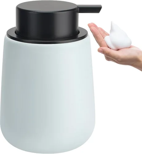 Miniatura 23 de Dispensador de jabón de cerámica con bomba fácil de prensar, dispensador de líquido de loción de manos para champú, baño, cocina, 12 onzas
