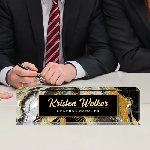 Miniatura 7 de Placa de Nombre Personalizada, Decoración de Oficina Personalizada - Accesorio de Escritorio de Acrílico, Regalos de Oficina para Empleados