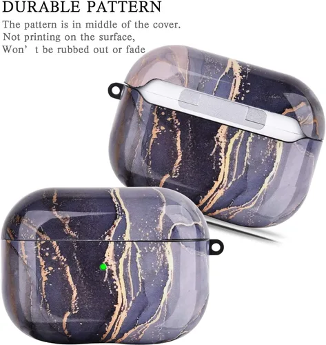 Miniatura 4 de OLEBAND Funda para Airpod de 3ª generación con patrón, tapa dura, antideslizante, compatible con Apple Airpod Pro de 3ª generación, para mujeres