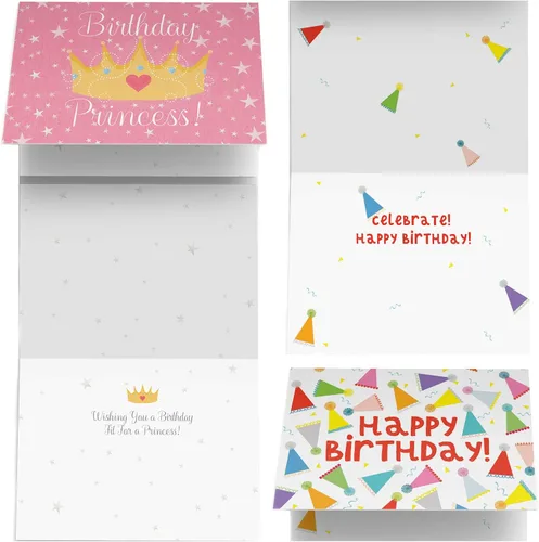 Miniatura 5 de Tiny Expressions - 10 tarjetas de cumpleaños para niños con mensajes interiores y sobres