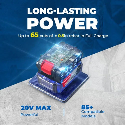 Miniatura 7 de Dong Cheng Amoladora angular inalámbrica de 20 V 4-1/2 pulgadas, 9000 RPM con velocidad variable, interruptor deslizante, protección DSC