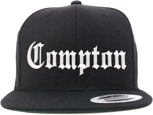 Trendy Apparel Shop Compton City Old English - Gorra de béisbol bordada con visera plana