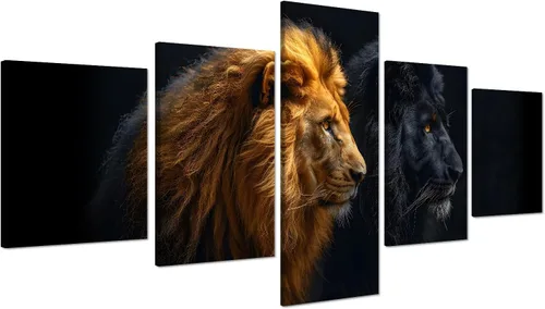 Miniatura 88 de 5 piezas de pintura sobre lienzo ardiente de fénix dibujado en estilo heráldico fuego fénix arte de pared vintage impresiones obras de arte arte