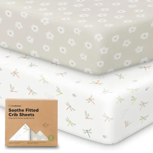 Miniatura 31 de KeaBabies - Juego de 2 sábanas orgánicas, unisex, suaves, 52 x 28 pulgadas, diseño neutro, de algodón jersey transpirable, con estampados adorables