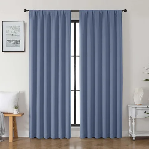 Miniatura 90 de Gwine Cortinas opacas para dormitorio, 54 pulgadas de largo, paneles de cortina de ventana con aislamiento térmico y reducción de ruido, cortinas