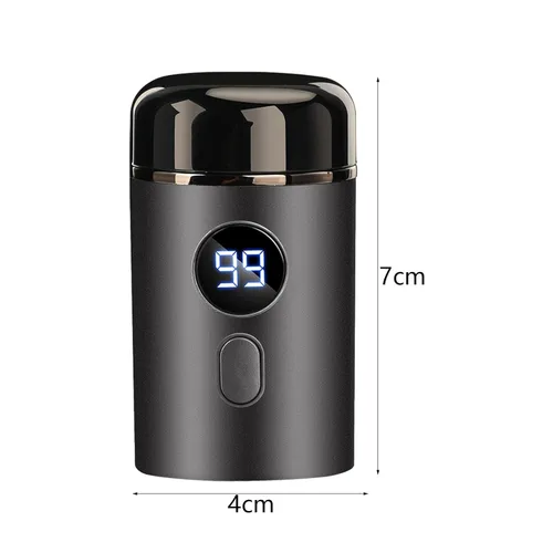 Miniatura 3 de Almencla Afeitadora de viaje para hombre, afeitadora portátil extraíble, mini afeitadora para regalos del día del padre, recortar uso en automóvil