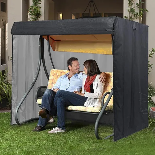 Miniatura 2 de Funda para columpio de exterior, impermeable 420D, resistente al agua, para columpio de 3 plazas, 87 x 49 x 67 pulgadas, protector resistente a