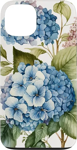 Miniatura 7 de Watercolour Vintage Blue Hydrangea with Flower Flower Case for iPhone 17