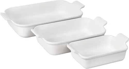 Miniatura 12 de Le Creuset - Set de 3 platos rectangulares de cerámica Heritage, alcachofa