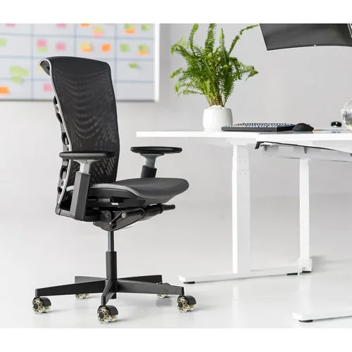 Miniatura 7 de Ruedas giratorias para silla de oficina (juego de 5), ruedas de silla de alta resistencia que soportan 2200 libras, ruedas de goma silenciosas