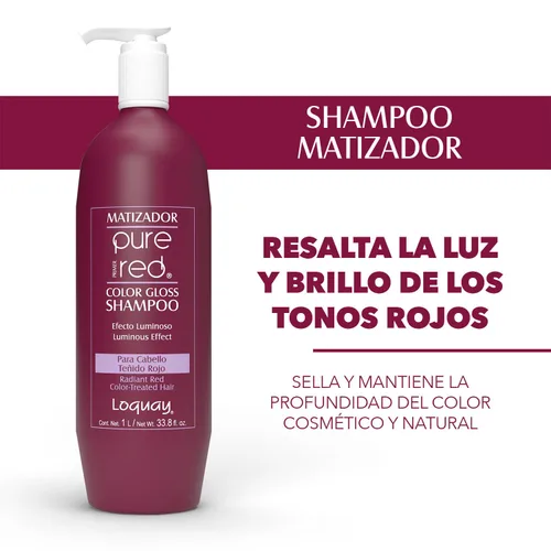 Miniatura 3 de Loquay Primer color rojo puro brillo champú/efecto luminoso 33.8 oz