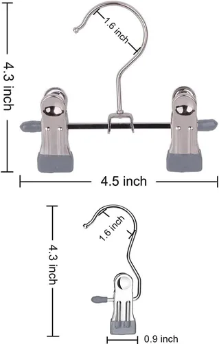 Miniatura 7 de Paquete de 20 ganchos para botas para colgar en el armario, ganchos para sombreros, pantalones, toallas, calcetines, bolsos, bolsos, ropa